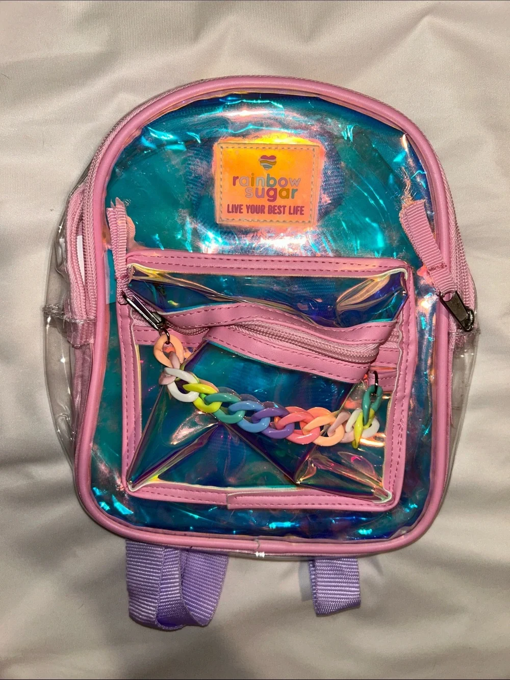 Kids Iridescent Pink & Blue Mini Backpack